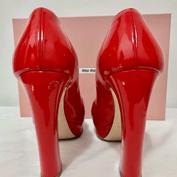 Miu Miu red patent leather platform - Picture 5 of 6